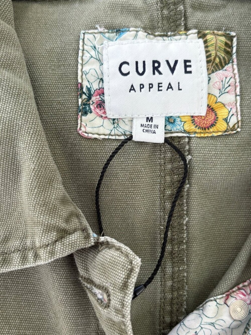 Curve Appeal Olive Utility Jacket | Army Green | Size M | Like New - Picture 4 of 7